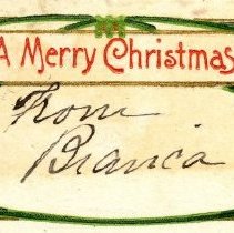 A Merry Christmas [gift tag] "from Brianca"